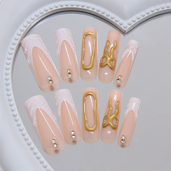 12 Sizes-24 Pcs Press On Nails Z1352