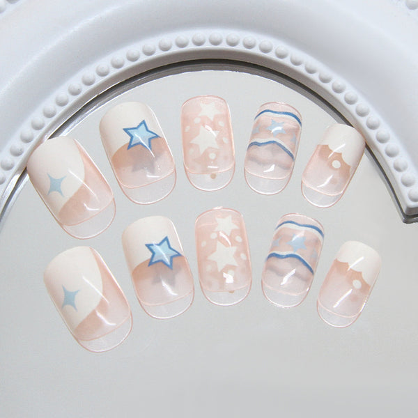 12 Sizes-24 Pcs Press On Nails R930