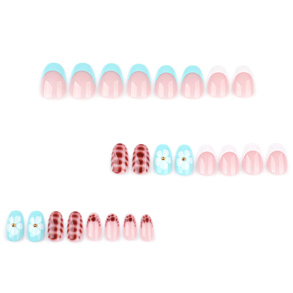 12 Sizes-24 Pcs Press On Nails JP3820