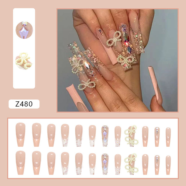 12 Sizes-24 Pcs Press On Nails Z480