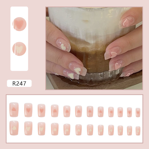 12 Sizes-24 Pcs Press On Nails R241