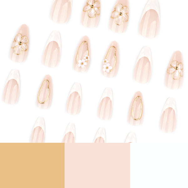12 Sizes-24 Pcs Press On Nails JP4089