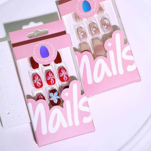 12 Sizes-24 Pcs Press On Nails JL0676
