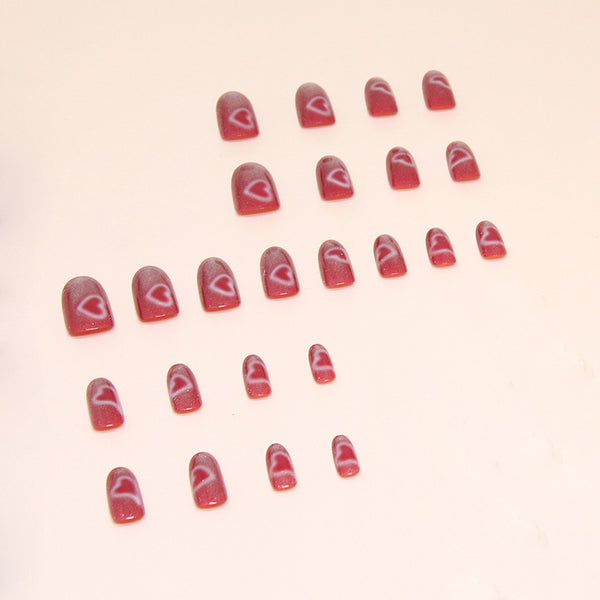 12 Sizes-24 Pcs Press On Nails W1525