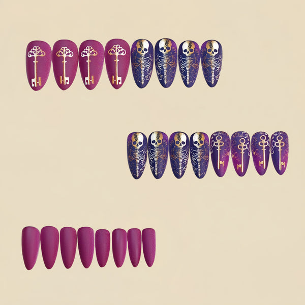 12 Sizes-24 Pcs Press On Nails Y1112