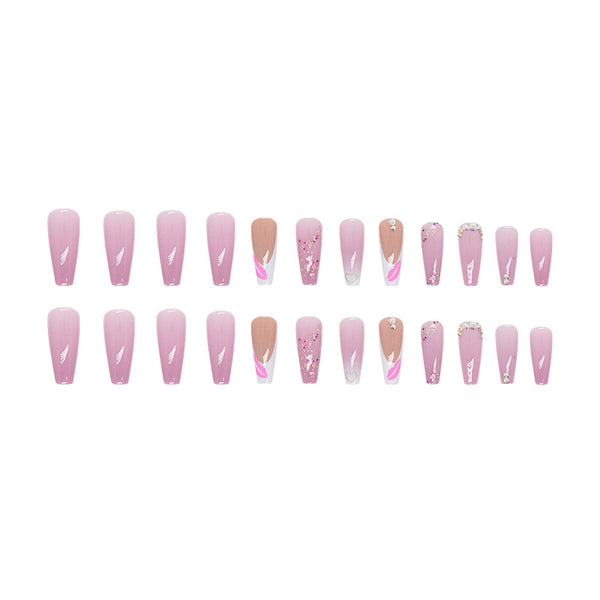 12 Sizes-24 Pcs Press On Nails Z705