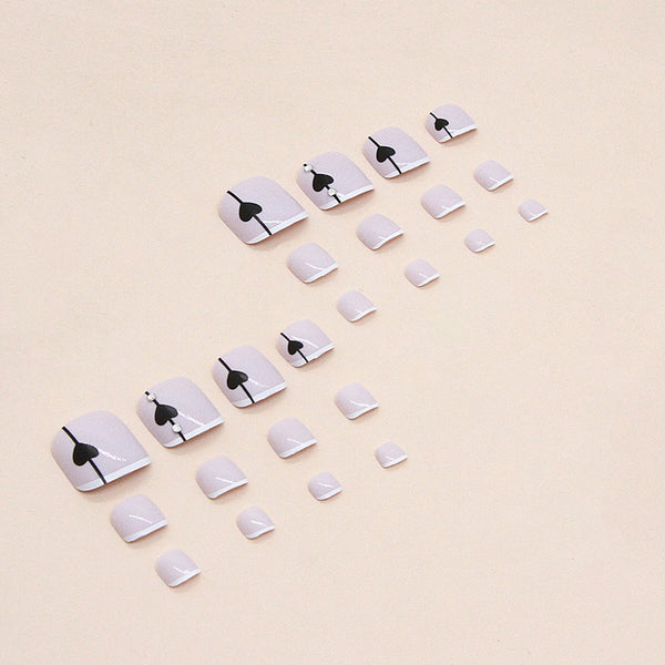 12 Sizes-24 Pcs Press On Nails F060
