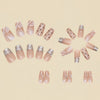 12 Sizes-24 Pcs Press On Nails D023
