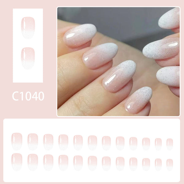 12 Sizes-24 Pcs Press On Nails C1040