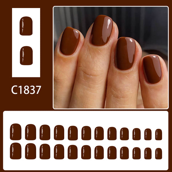 12 Sizes-24 Pcs Press On Nails C1837