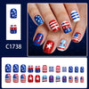 12 Sizes-24 Pcs Press On Nails C1738