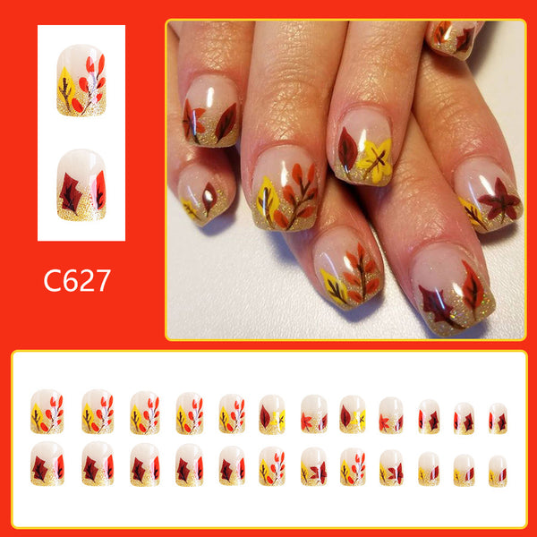 12 Sizes-24 Pcs Press On Nails C627