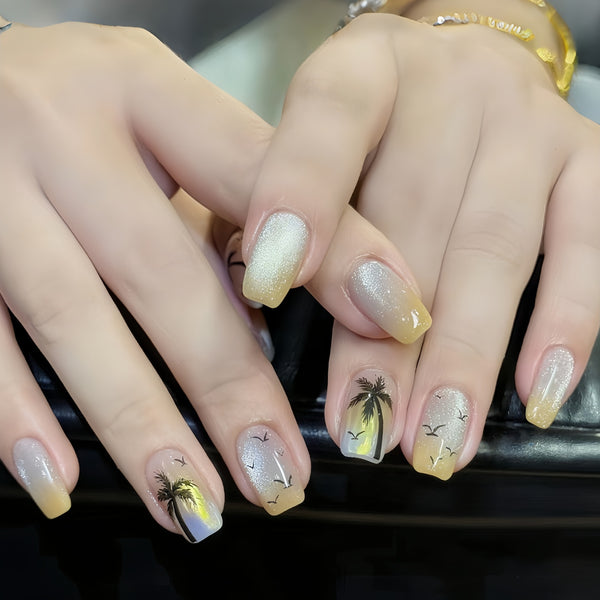 12 Sizes-24 Pcs Press On Nails Y1388