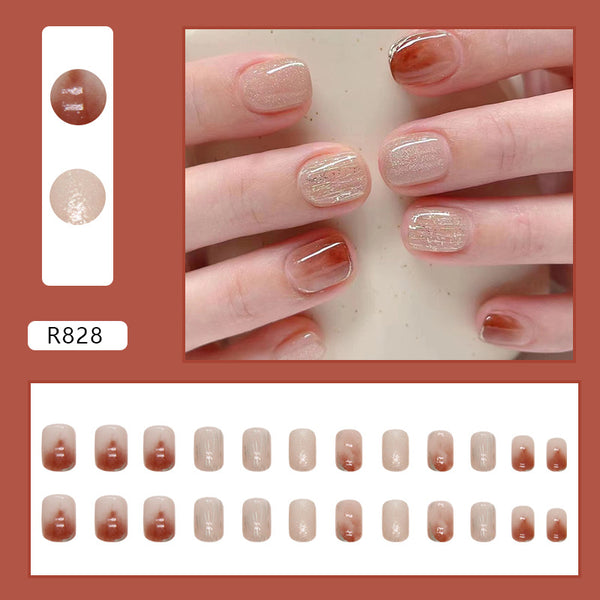 12 Sizes-24 PcsPress On Nails R828
