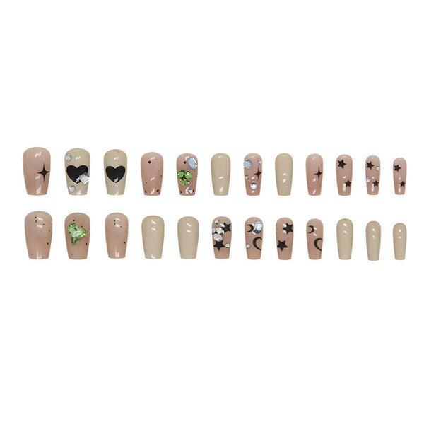 12 Sizes-24 Pcs Press On Nails Z824