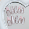 12 Sizes-24 Pcs Press On Nails Z1315
