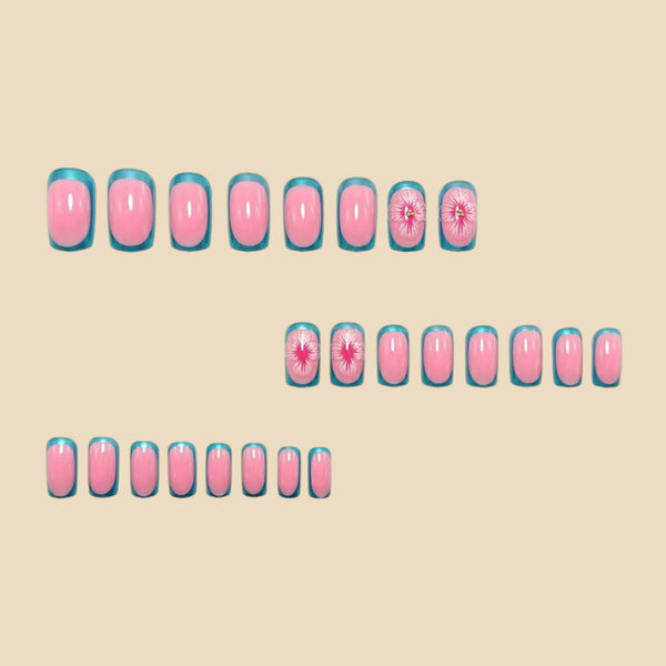 12 Sizes-24 Pcs Press On Nails Y2017