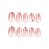 Almond Medium Oval Pink Press on Nails