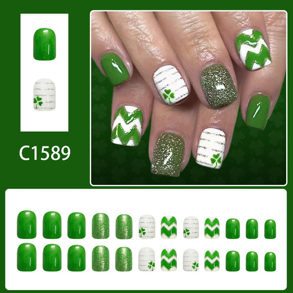 12 Sizes-24 Pcs Press On Nails C1589