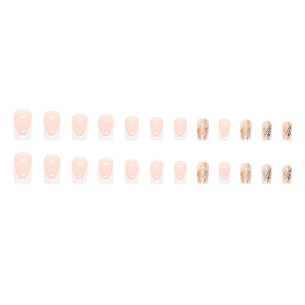 12 Sizes-24 Pcs Press On Nails W462