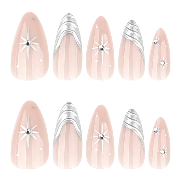 12 Sizes-24 Pcs Press On Nails JP4032