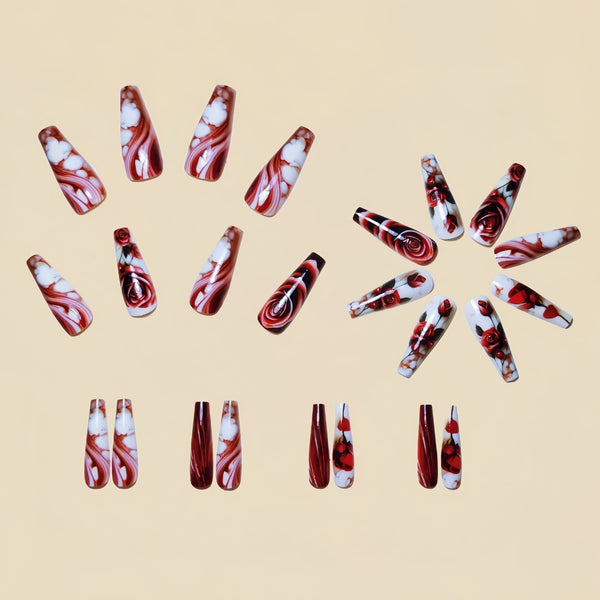 12 Sizes-24 Pcs Press On Nails Y252