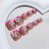 12 Sizes-24 Pcs Press On Nails F185