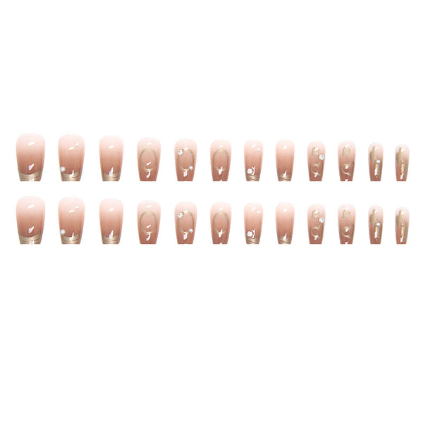 12 Sizes-24 Pcs Press On Nails Z463