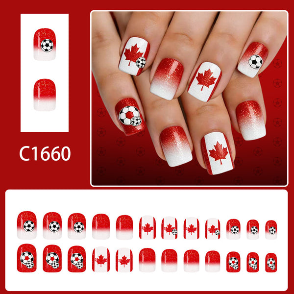 12 Sizes-24 Pcs Press On Nails C1660