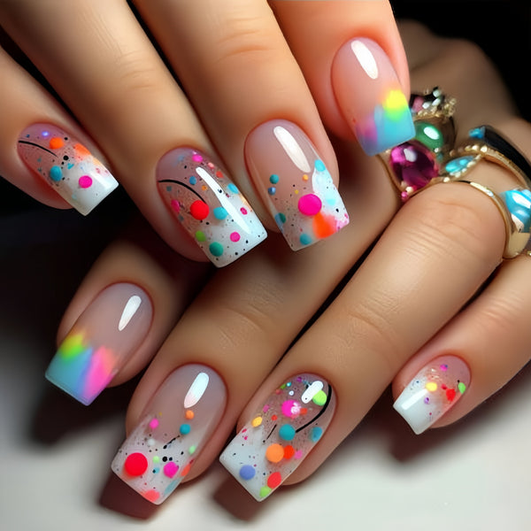 12 Sizes-24 Pcs Press On Nails Y492