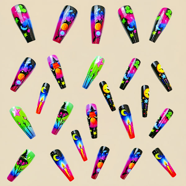 12 Sizes-24 Pcs Press On Nails Y694