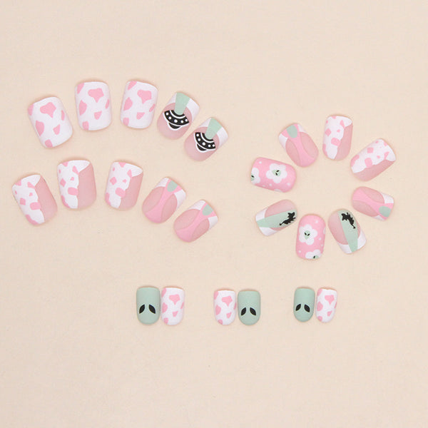 12 Sizes-24 Pcs Press On Nails W878