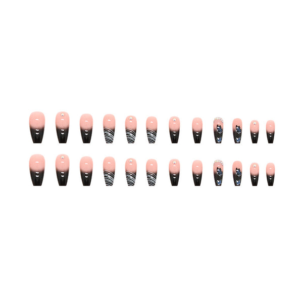 12 Sizes-24 Pcs Press On Nails Z650