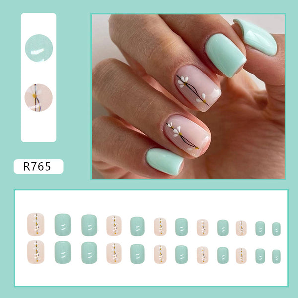 12 Sizes-24 Pcs Press On Nails R765