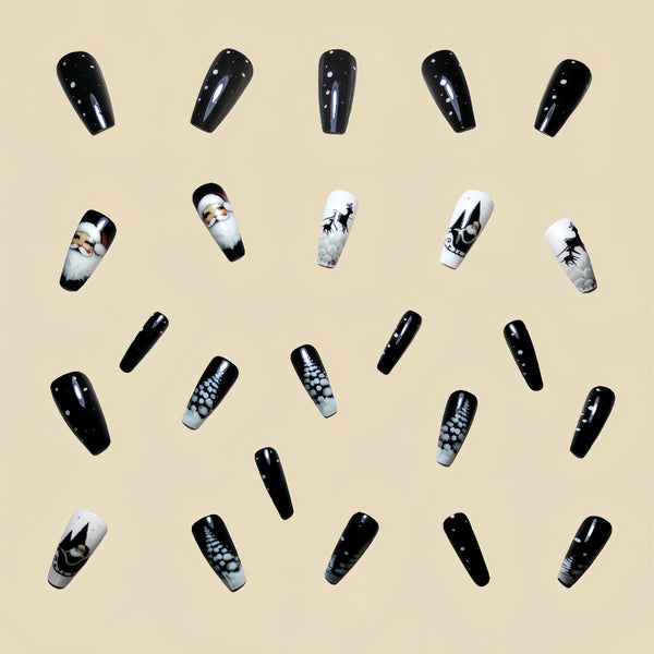 12 Sizes-24 Pcs Press On Nails Y268