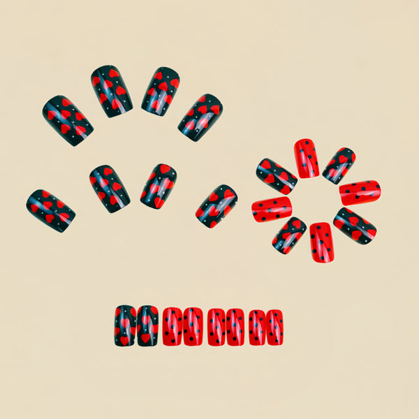 12 Sizes-24 Pcs Press On Nails Y1669