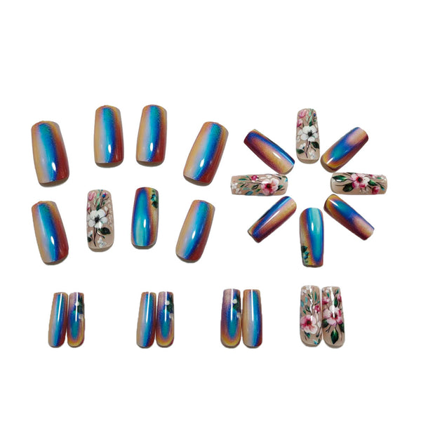 12 Sizes-24 Pcs Press On Nails Y1535