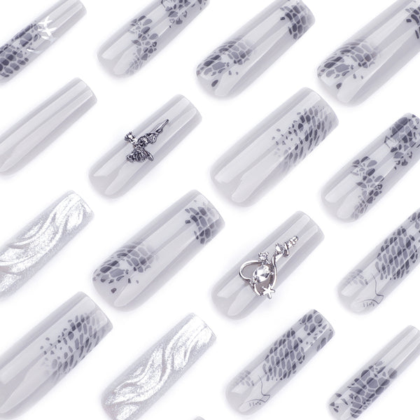 12 Sizes-24 Pcs Press On Nails JP3487