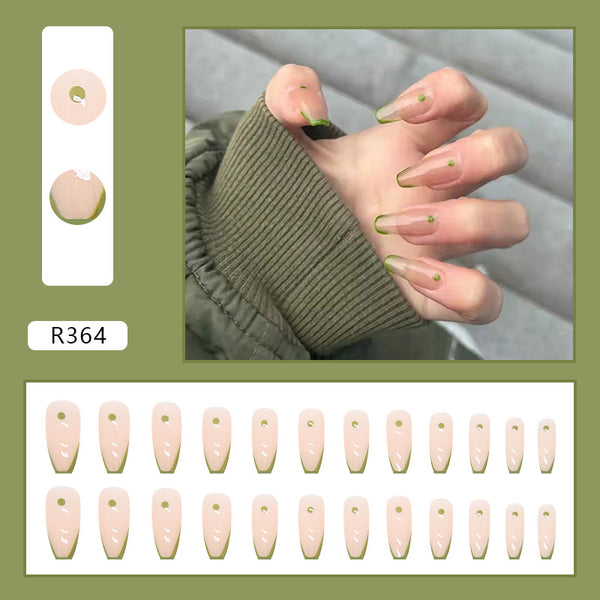 12 Sizes-24 Pcs Press On Nails R361