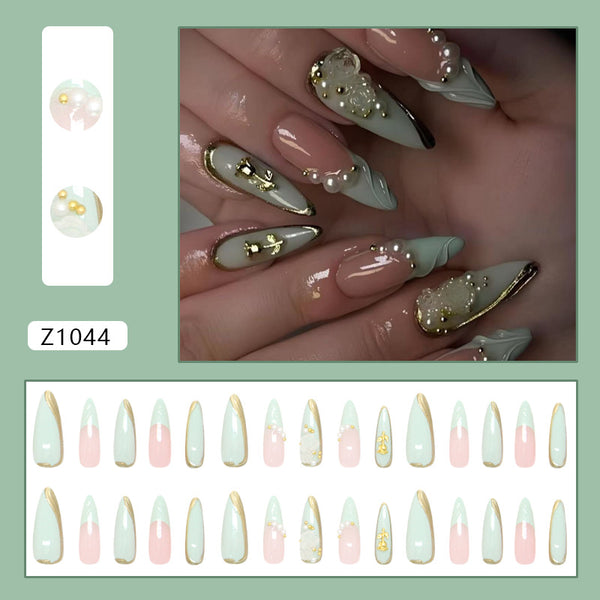 12 Sizes-24 Pcs Press On Nails Z1044