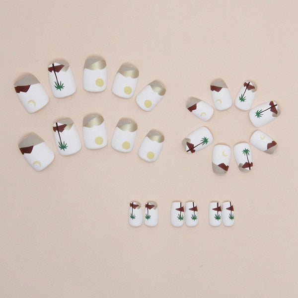 12 Sizes-24 Pcs Press On Nails W1262