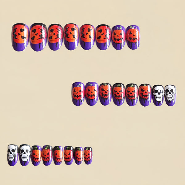 12 Sizes-24 Pcs Press On Nails Y1173