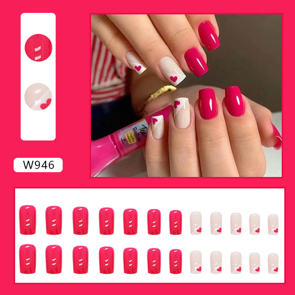12 Sizes-24 Pcs Press On Nails W946