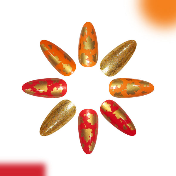 12 Sizes-24 Pcs Press On Nails C1089