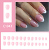 12 Sizes-24 Pcs Press On Nails C1043