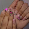 12 Sizes-24 Pcs Press On Nails C1249