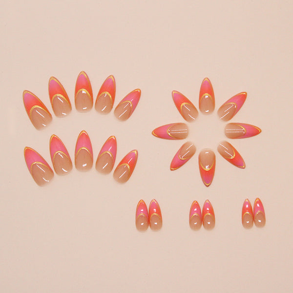 12 Sizes-24 Pcs Press On Nails W1649