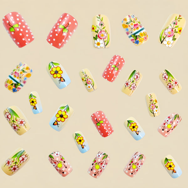 12 Sizes-24 Pcs Press On Nails Y655