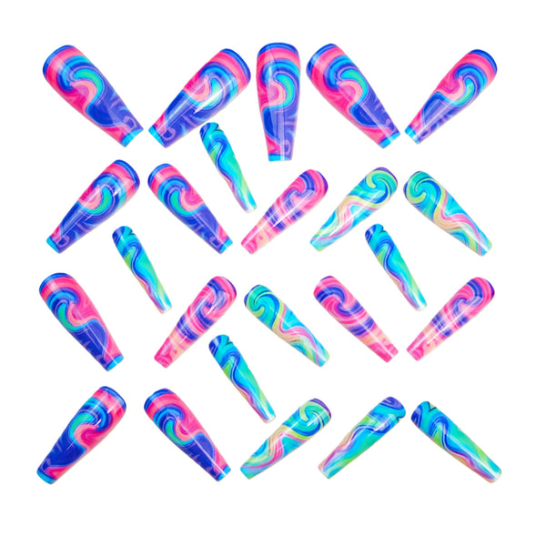 12 Sizes-24 Pcs Press On Nails Y1481