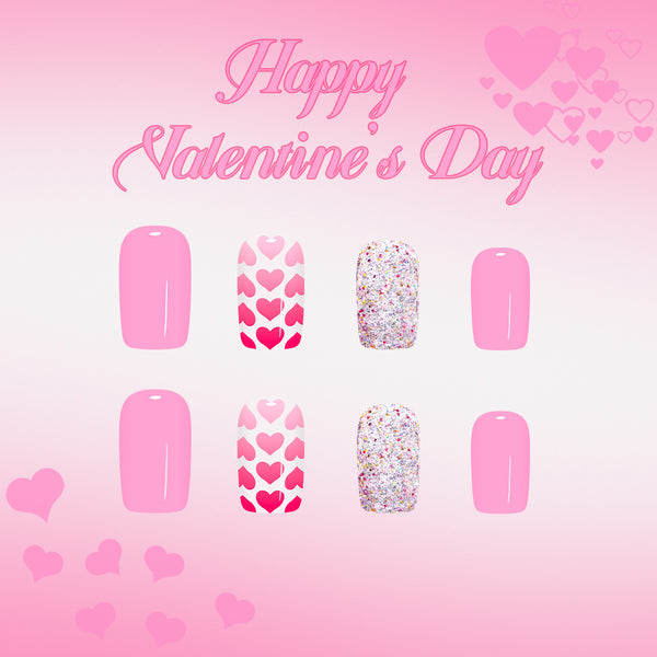 12 Sizes-24 Pcs Press On Nails C1457